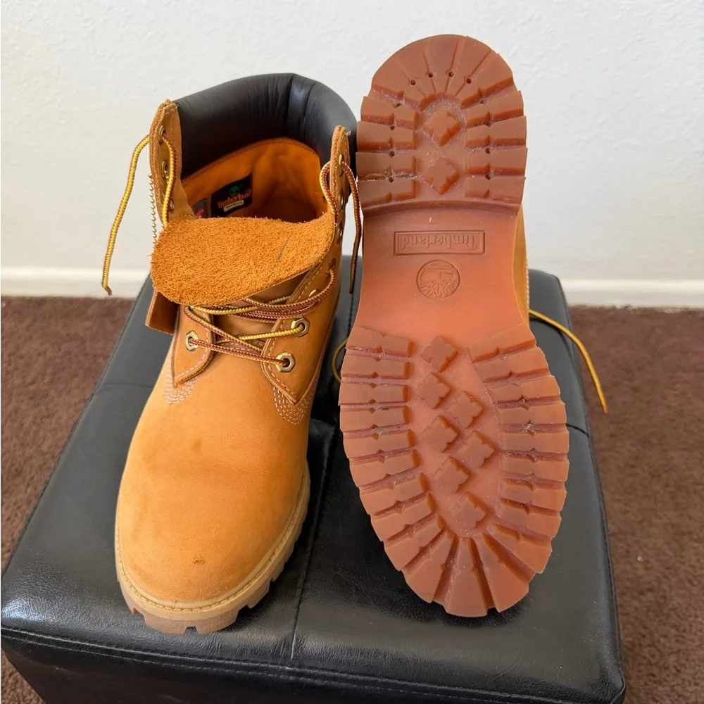 Timberland Wheat Nubuck 6-Inch Waterproof Work Boots - Picture 6 of 9